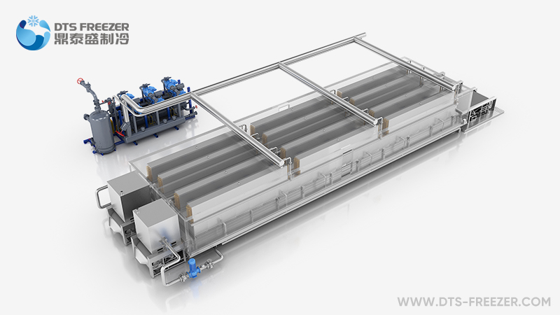 Ленточные аппараты шоковой заморозки с рассольным охлаждением