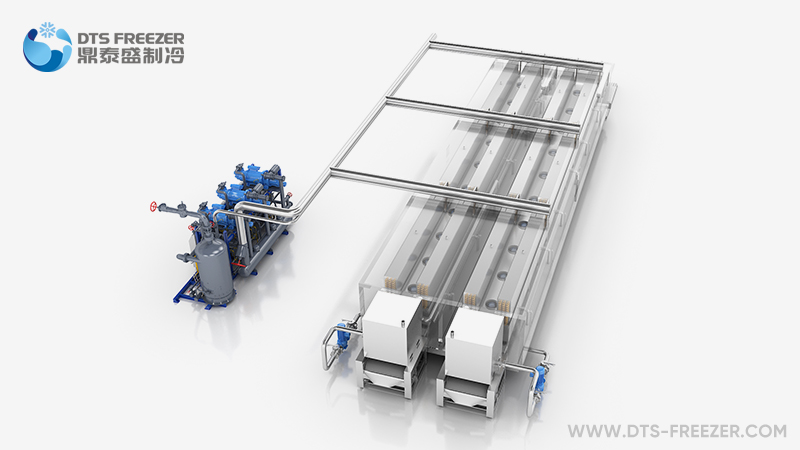 Ленточные аппараты шоковой заморозки с рассольным охлаждением